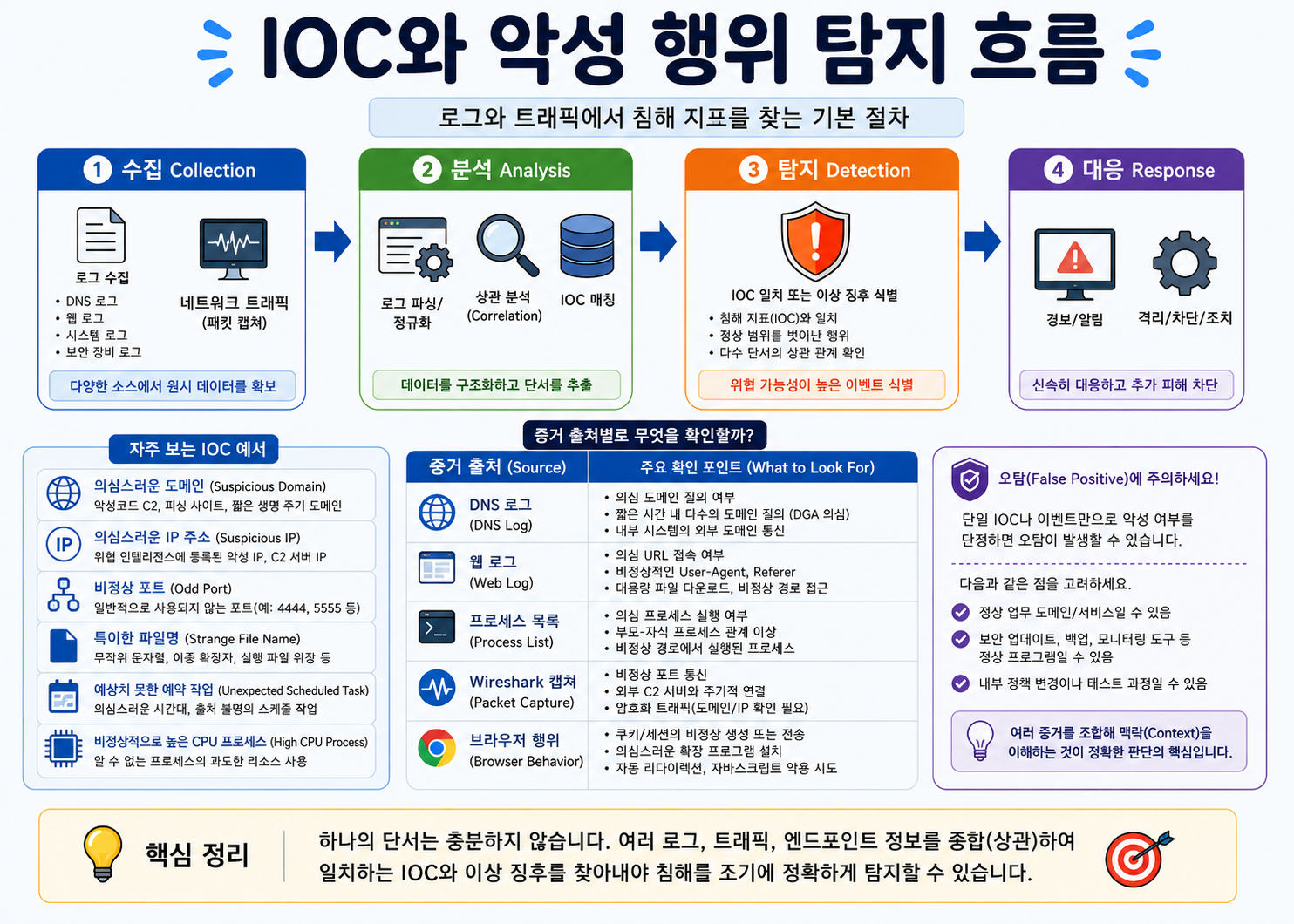 IOC와 악성 행위 탐지 흐름